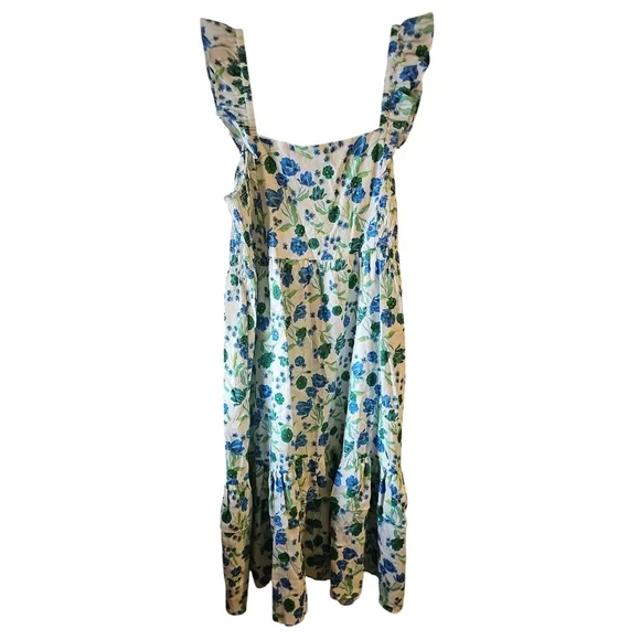 Draper James Carrie midi Dress Linen White field poppy sz XXL new with tags
