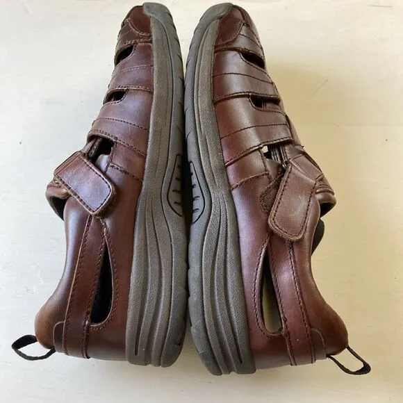 Drew Dublin Leather Fisherman Style Mens Sandals Size 11