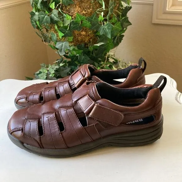 Drew Dublin Leather Fisherman Style Mens Sandals Size 11