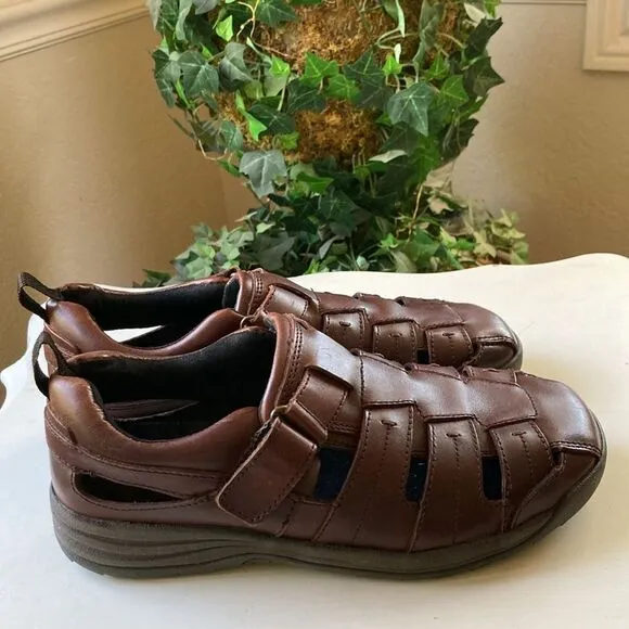Drew Dublin Leather Fisherman Style Mens Sandals Size 11