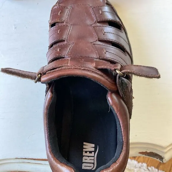 Drew Dublin Leather Fisherman Style Mens Sandals Size 11