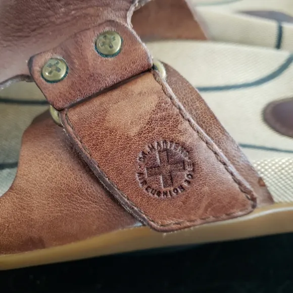 Dr.Martens Vintage Brown Leather Buckle Air Cushion Slides Sandals Men's…