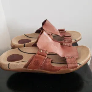 Dr.Martens Vintage Brown Leather Buckle Air Cushion Slides Sandals Men's…