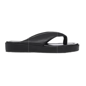 DUNE London NWT Leather Thong Sandals in Black Sz 37