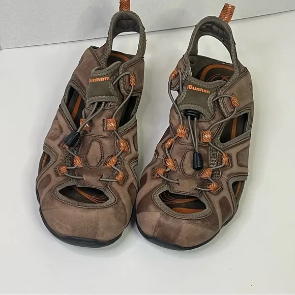 Dunham Nolan Leather Brown Sandals Fisherman Sports Hiking Outdoors Camping 10