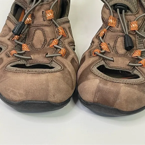 Dunham Nolan Leather Brown Sandals Fisherman Sports Hiking Outdoors Camping 10
