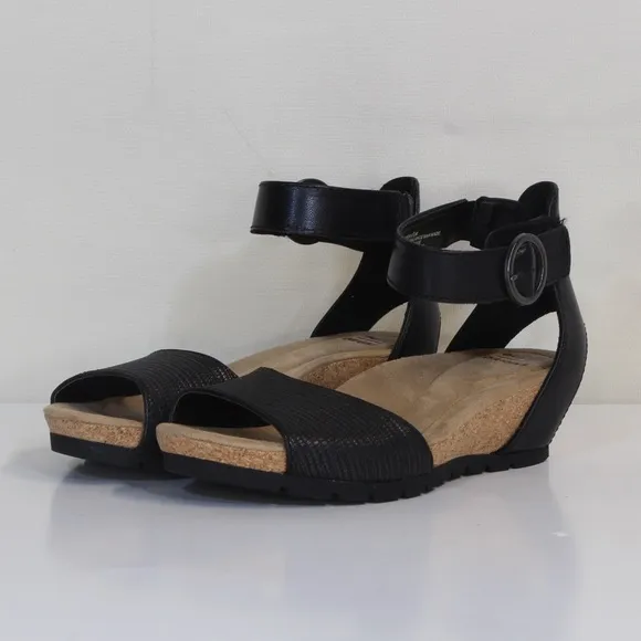 Earth Origins Black Leather Kendra Kane Sandal NWT