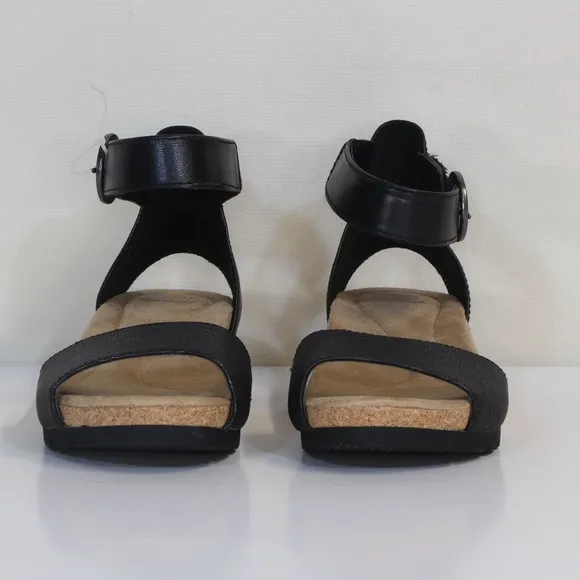 Earth Origins Black Leather Kendra Kane Sandal NWT