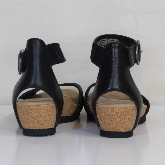 Earth Origins Black Leather Kendra Kane Sandal NWT