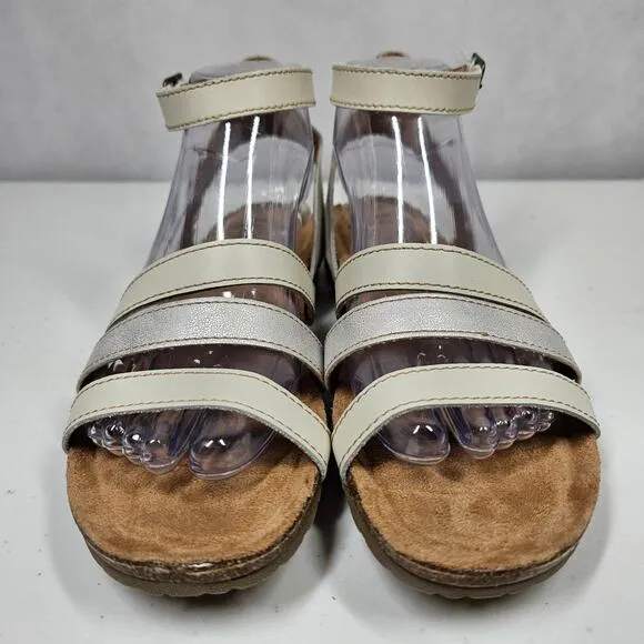 Earth Origins Lyndon Leesa Strappy Sandals Sand/White Women's 8 NWOB