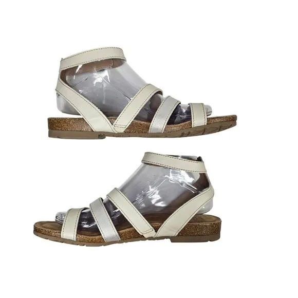 Earth Origins Lyndon Leesa Strappy Sandals Sand/White Women's 8 NWOB