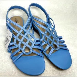 East 5th, blue sandals with cushion insoles Size 10