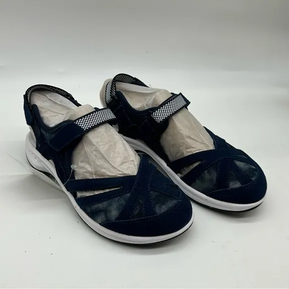 EASY SPIRIT Women's Esplash Closed Toe Sling Back Casual Sandals in dark blue 5M