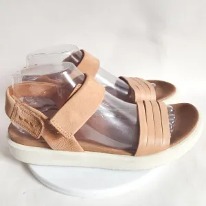 Ecco Flowt Flatform Sandals Strap Comfortable Shoes Platform Tan Size 9 / 40