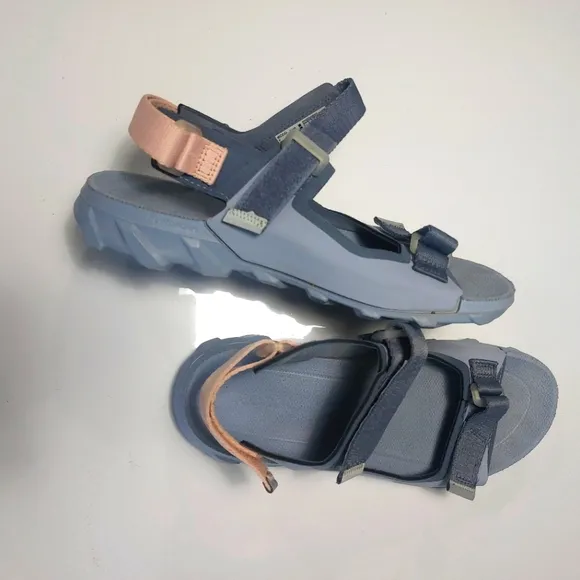 ECCO Stylish Blue and Pink Sandals Size 7 -7.5