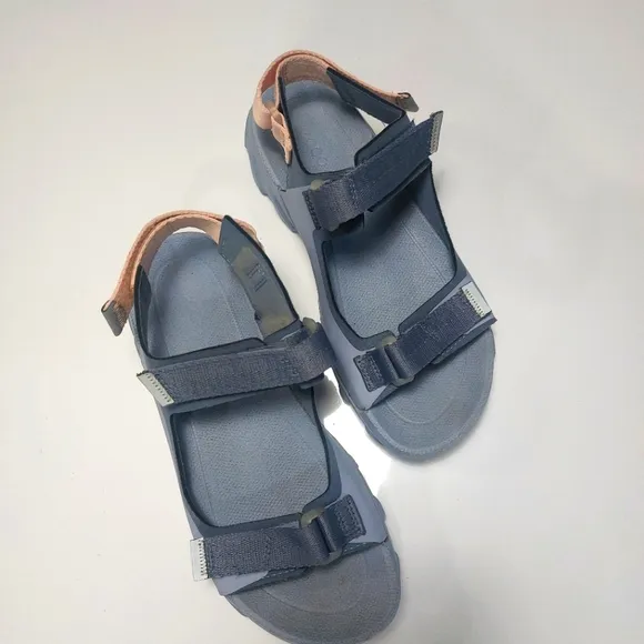 ECCO Stylish Blue and Pink Sandals Size 7 -7.5