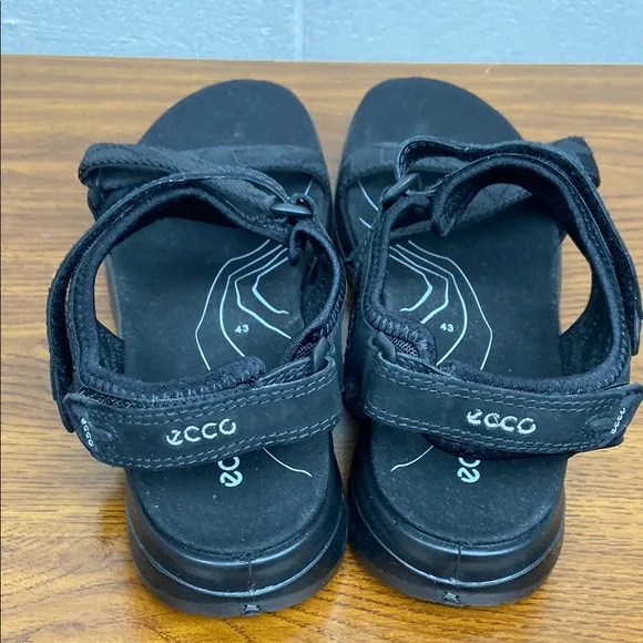 ECCO Women's Offroad Black Leather Ankle Strap Hiking Sandals EU43/US 12-12.5