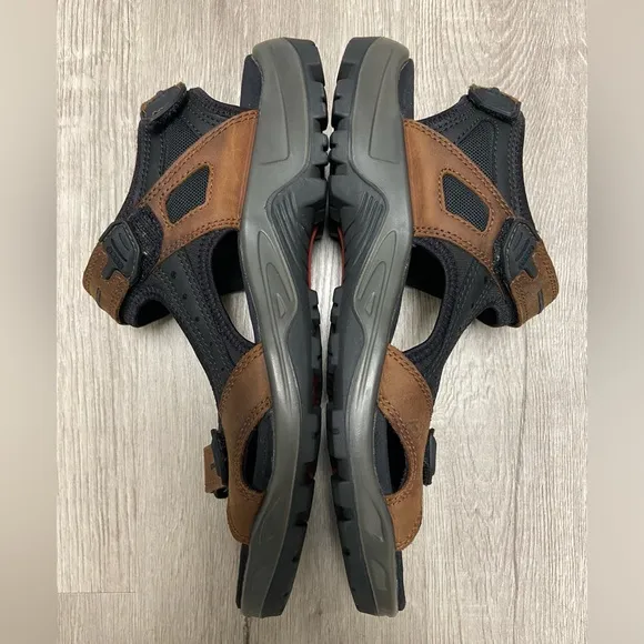 Ecco Yucatan Receptor Technology Hiking Espresso Leather Sandals