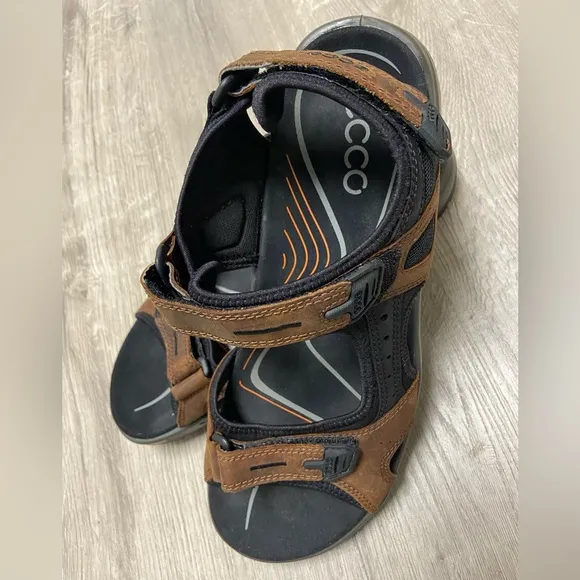 Ecco Yucatan Receptor Technology Hiking Espresso Leather Sandals