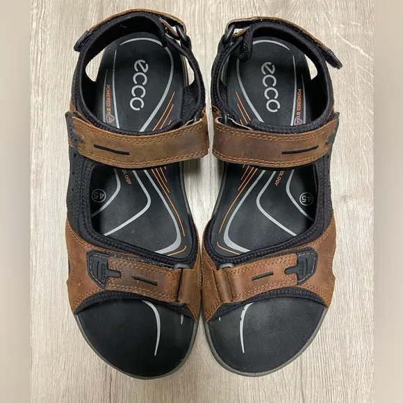 Ecco Yucatan Receptor Technology Hiking Espresso Leather Sandals