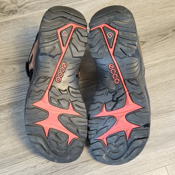 ECCO Yukatan Sport Sandals Brown Leather Size 41 | Men 7-7.5 | Women 10-10.5