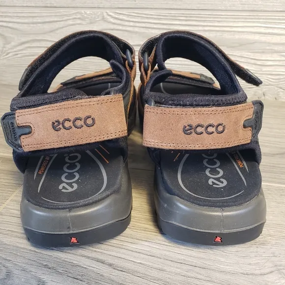 ECCO Yukatan Sport Sandals Brown Leather Size 41 | Men 7-7.5 | Women 10-10.5