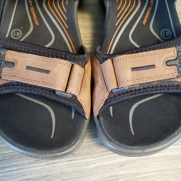 ECCO Yukatan Sport Sandals Brown Leather Size 41 | Men 7-7.5 | Women 10-10.5