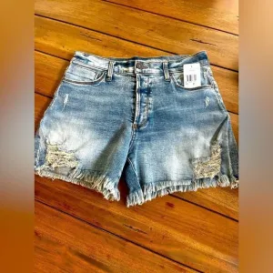 Edyson DELON  Denim high-rise Distressed Shorts; Size 27 NWT! 2 pairs to sell!