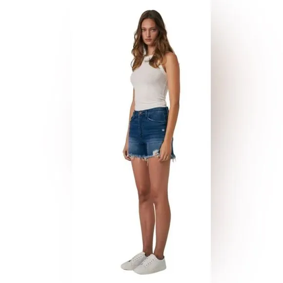 Edyson DELON  Denim high-rise Distressed Shorts; Size 27 NWT! 2 pairs to sell!