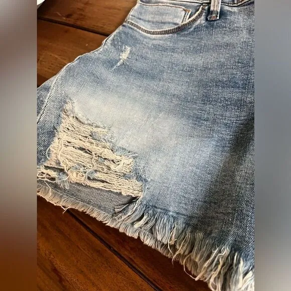 Edyson DELON  Denim high-rise Distressed Shorts; Size 27 NWT! 2 pairs to sell!