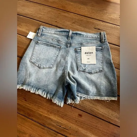 Edyson DELON  Denim high-rise Distressed Shorts; Size 27 NWT! 2 pairs to sell!