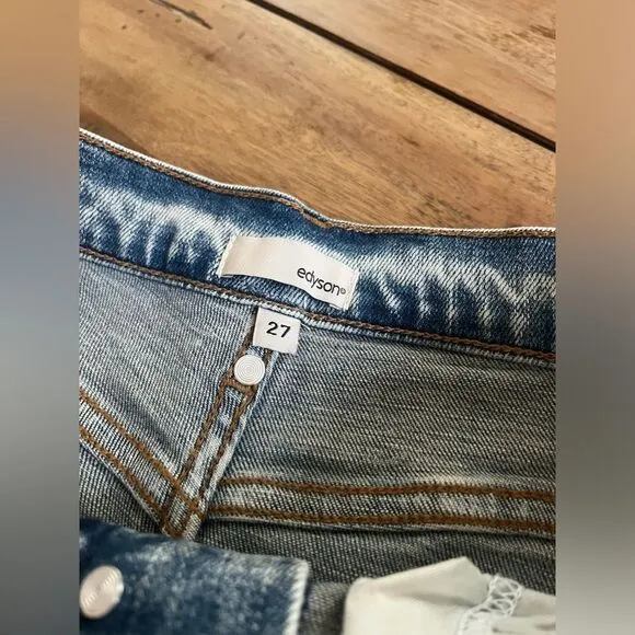 Edyson DELON  Denim high-rise Distressed Shorts; Size 27 NWT! 2 pairs to sell!
