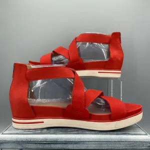 Eileen Fisher Sports Platform Sandals Orange Size 11