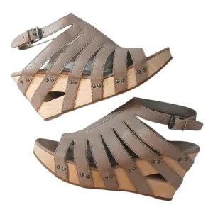 Eileen Fisher Strappy Wedge Sandals Size 8