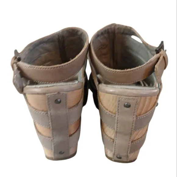 Eileen Fisher Strappy Wedge Sandals Size 8