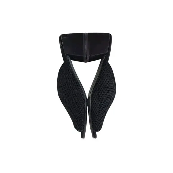 Eileen Fisher Women's Fave Black Stretch Fabric Block Heel Sandals Size 7.5