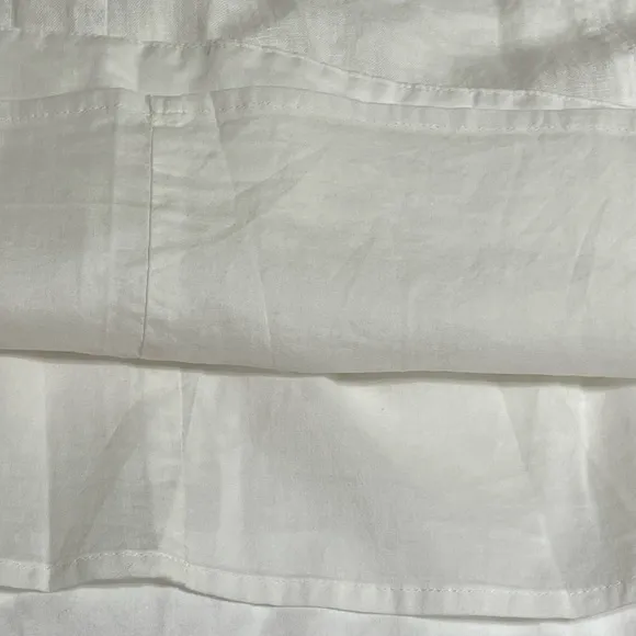 EILENE FISHER WHITE PULL ON LINEN SKIRT WITH POCKETS SZ SP