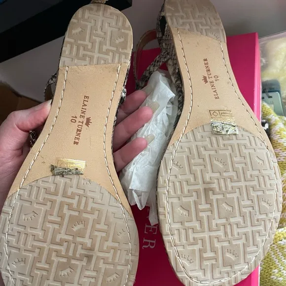 Elaine turner python dressy sandals