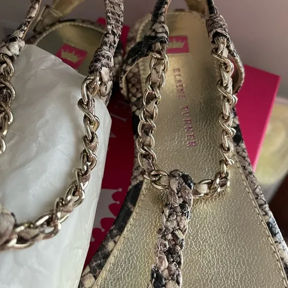 Elaine turner python dressy sandals