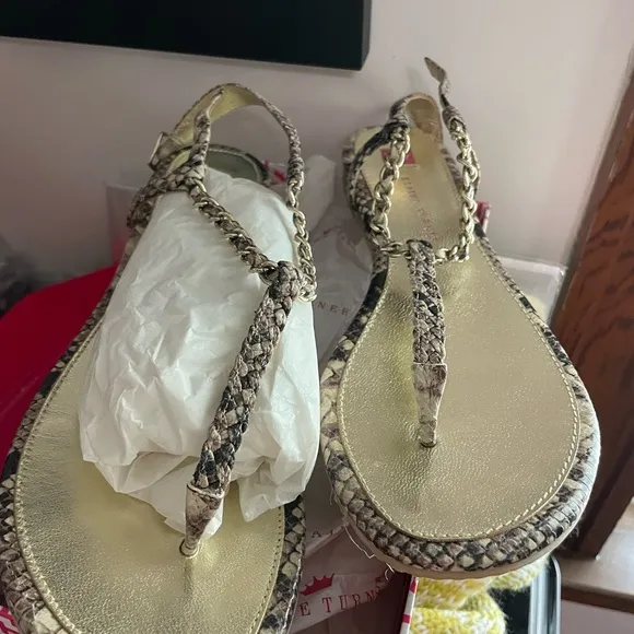 Elaine turner python dressy sandals