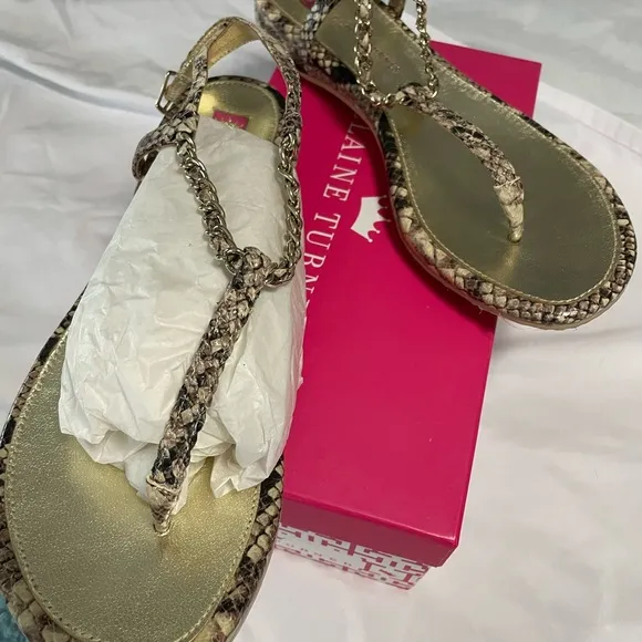 Elaine turner python dressy sandals