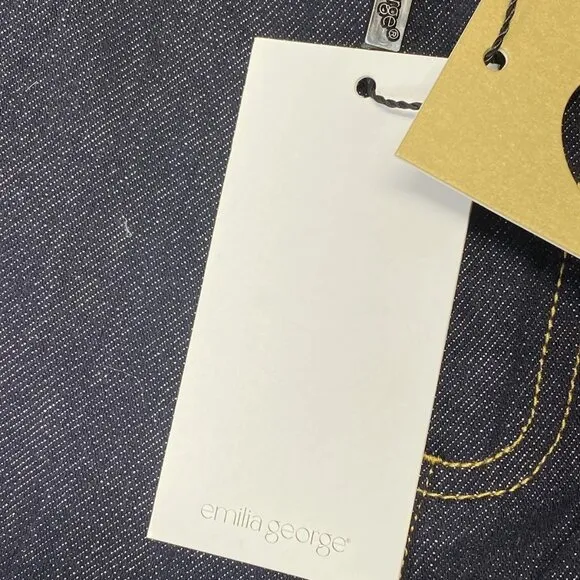 Emilia George Women's Trouser Jeans – Size 25 – Dark Blue – Baggy Fit – NWT