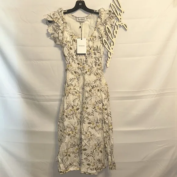 EN SAISONSage Multi Mindy Midi Dress