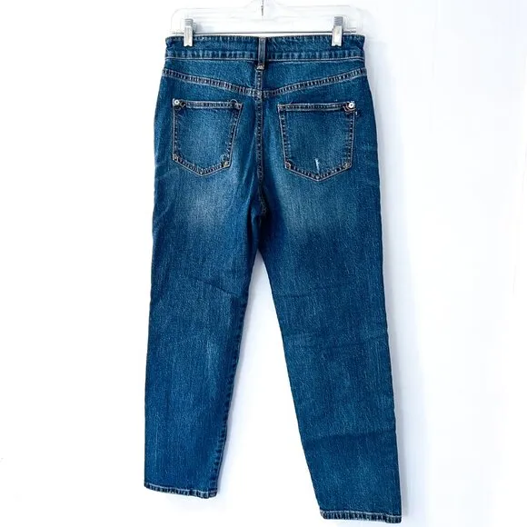 EUC Anthropologie Pilcro Borrowed Boyfriend Patchwork Jeans
