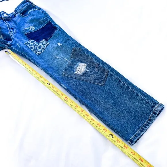 EUC Anthropologie Pilcro Borrowed Boyfriend Patchwork Jeans