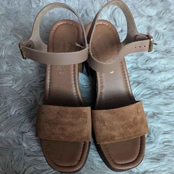 EUC RARE Seychelles Manila Heeled Sandal in Cognac Suede