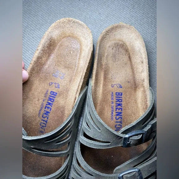 EUC Size 39 Birkenstock Granada Strappy Buckle Slip On Sandals
