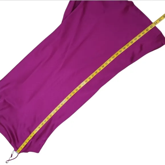Express Satin Cowl Neck Midi Slip Dress Fuchsia Size Extra Large
