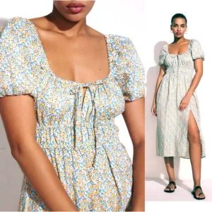 Faithfull the Brand Terina Midi Dress in Sabinosa Floral Print NWT XS
