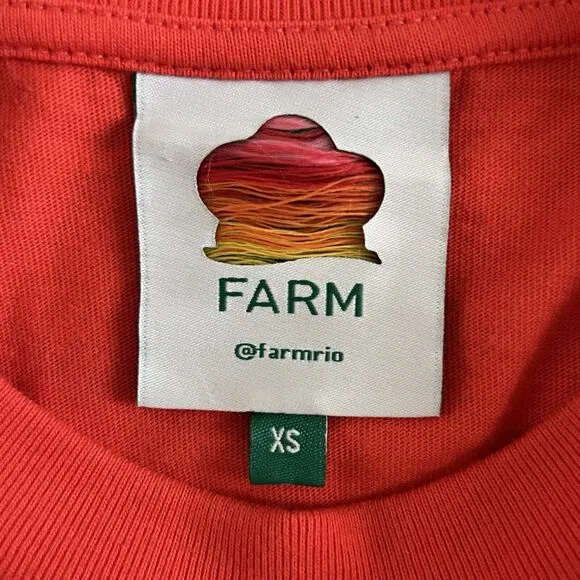 Farm Rio Brasil Red Organic Cotton Sleeveless Mini T-Shirt Dress